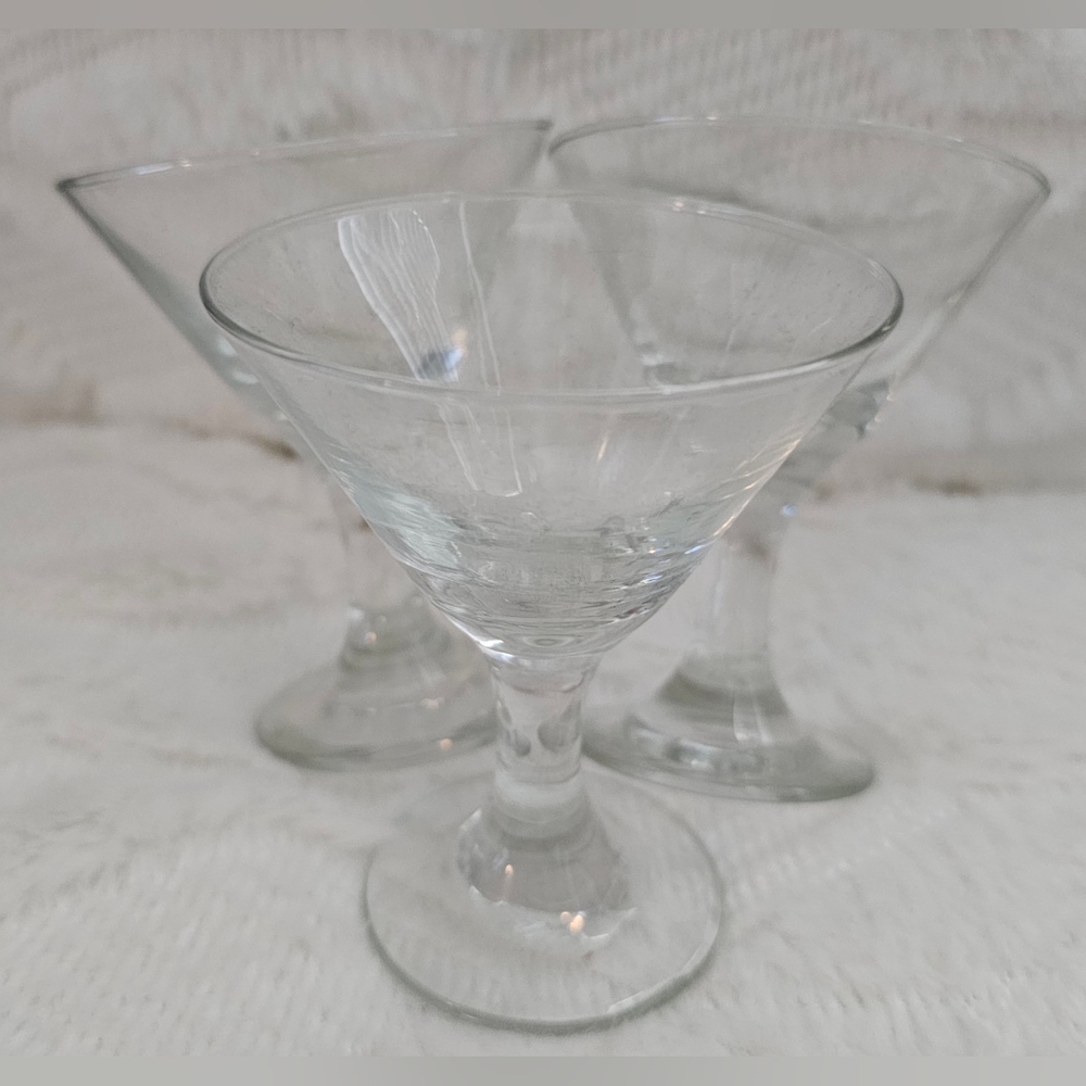 Pink Zebra Set of 3 Mini Martini Candle Glasses w Wicks